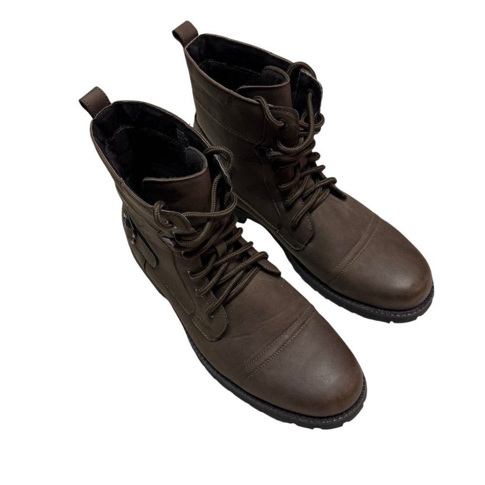 Polar fox Men's Brown Lace-Up Boots